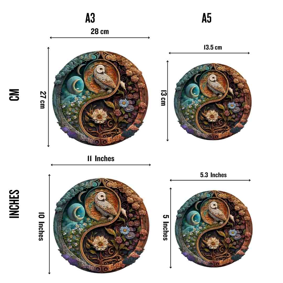 Flower & Bird Yin Yang - Jigsaw Puzzle - Image 3