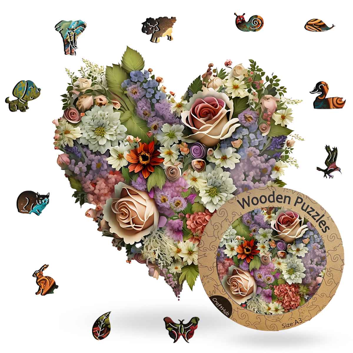 Blooming Heart - Jigsaw Puzzle - Image 4