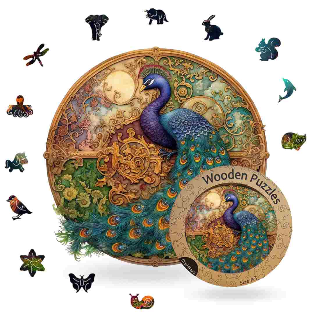 Celestial Peacock - Jigsaw Puzzle - Image 4