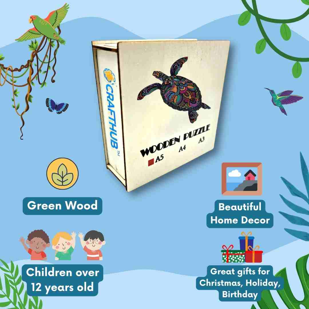 Floral Turtle - Jigsaw Puzzle - Image 4