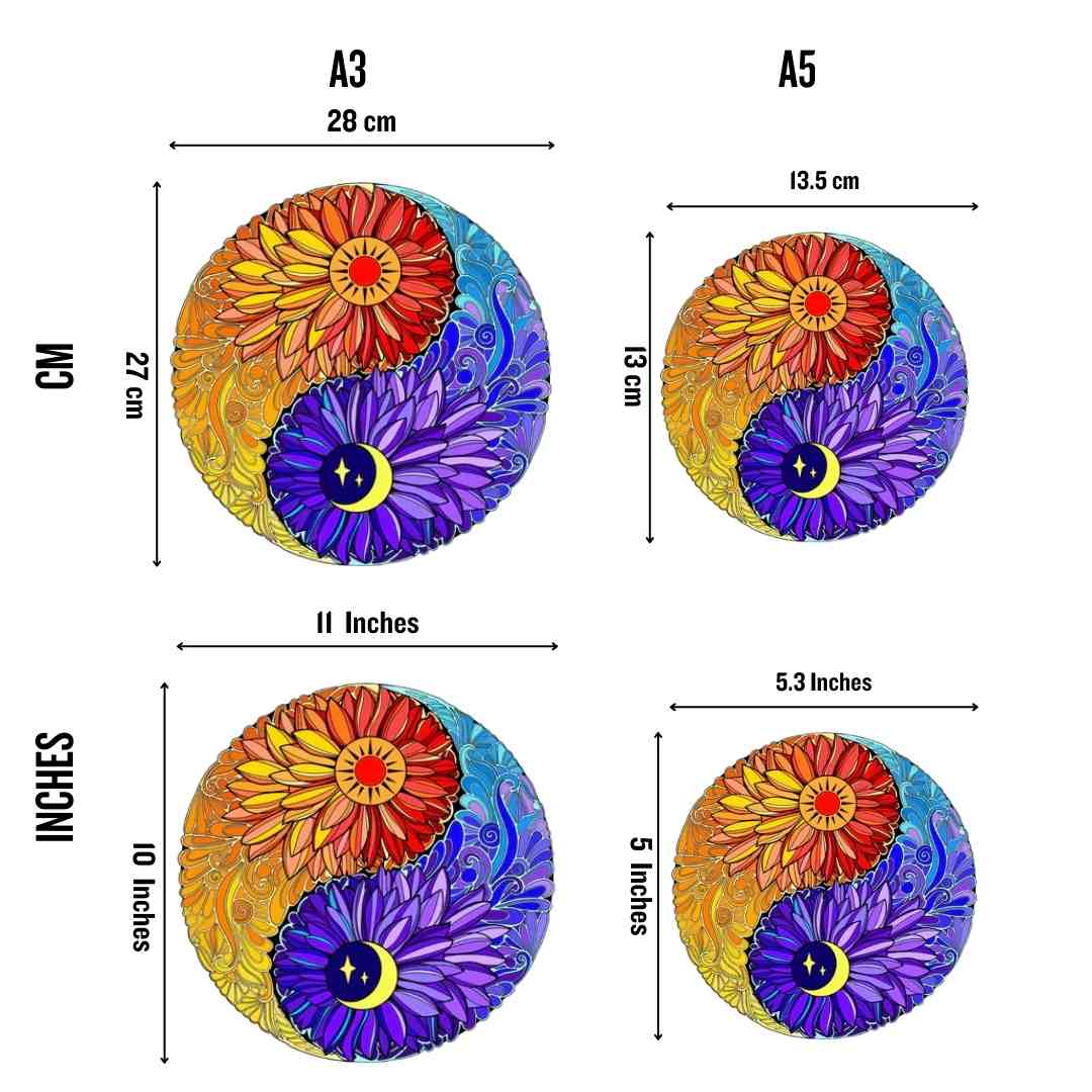 Flower Yin Yang - Jigsaw Puzzle - Image 3