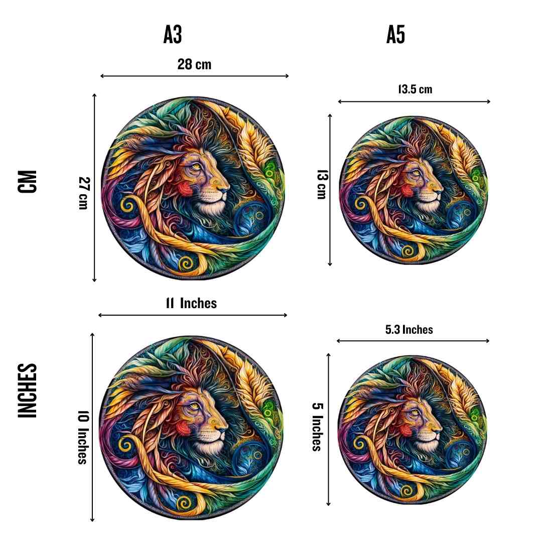 Fiery Lion - Jigsaw Puzzle - Image 3