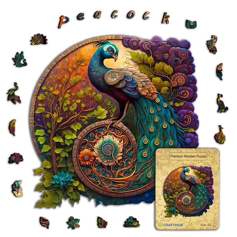 Peacock Yin Yang - Jigsaw Puzzle - Image 5